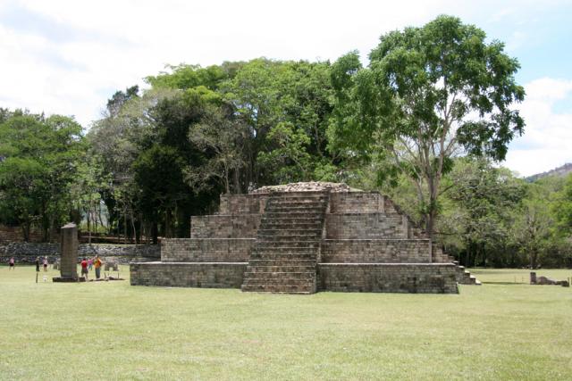 The Great Plaza, built by Waxaklahun-Ubah-K'awil (18 Rabbit), the thirteenth king of the Copán dynasty.