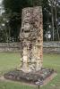 Stela H, depicting 18 Rabbit as the Maize God dancing during the moment of the Fourth Creation.