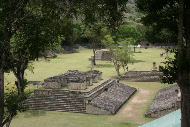 High view of Ball Court A-III, in size second only to the Great Ball Court at Chichén Itza.