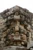 The decorative corner of one of the temples at Copán