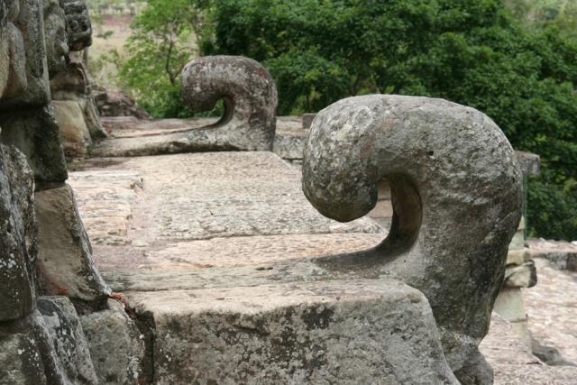 Gateway to the East Court of Temple 22.  Built by 18 Rabbit, it is considered one of the finest works of the Maya.